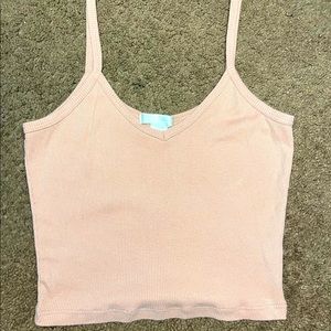 Rose Taupe Tank Top Crop - Top💗
